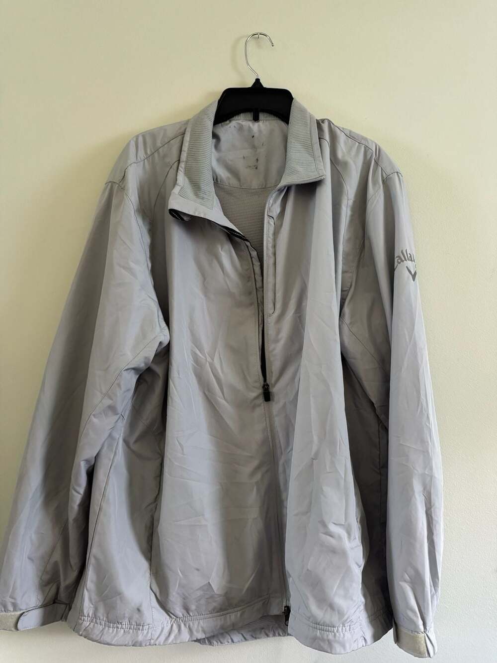 Callaway Golf Gray Full Zip Windbreaker Jacket
